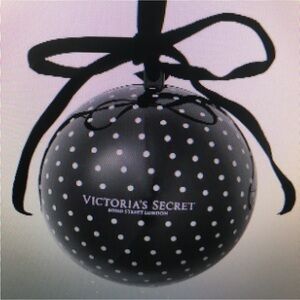 Victoria's Secret Black and White Polka Dot Ornament with OS red lace thong New